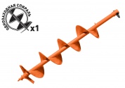 Шнек для бурения грунта однозаходный Carver GDB-150 (d пос=20мм, D=150мм, L=80см)