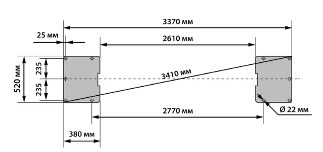 Установочные размеры Launch TLT-240SB