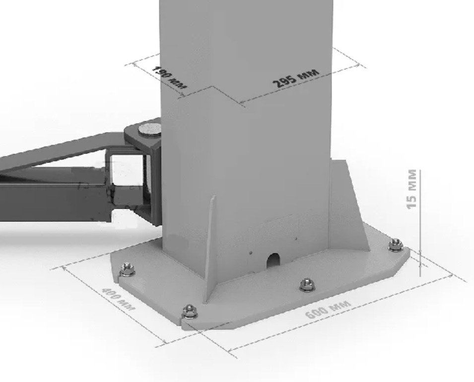 Увеличенные габариты колонны LAUNCH TLT-235SC